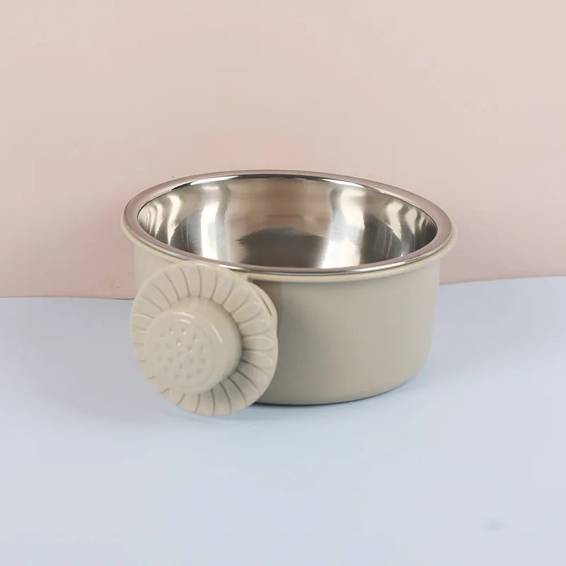 Detachable Stainless Steel Hanging Pet Bowl