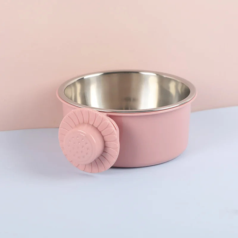 Detachable Stainless Steel Hanging Pet Bowl