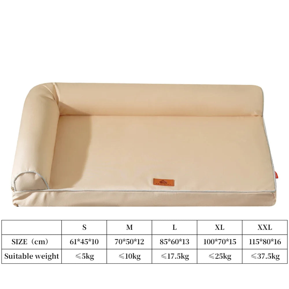 Chic & Durable Dog Bed – Waterproof, Washable, Anti-Slip