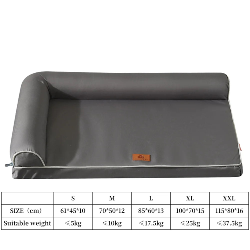 Chic & Durable Dog Bed – Waterproof, Washable, Anti-Slip