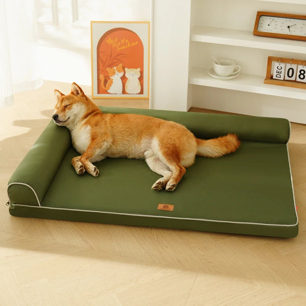 Chic & Durable Dog Bed – Waterproof, Washable, Anti-Slip
