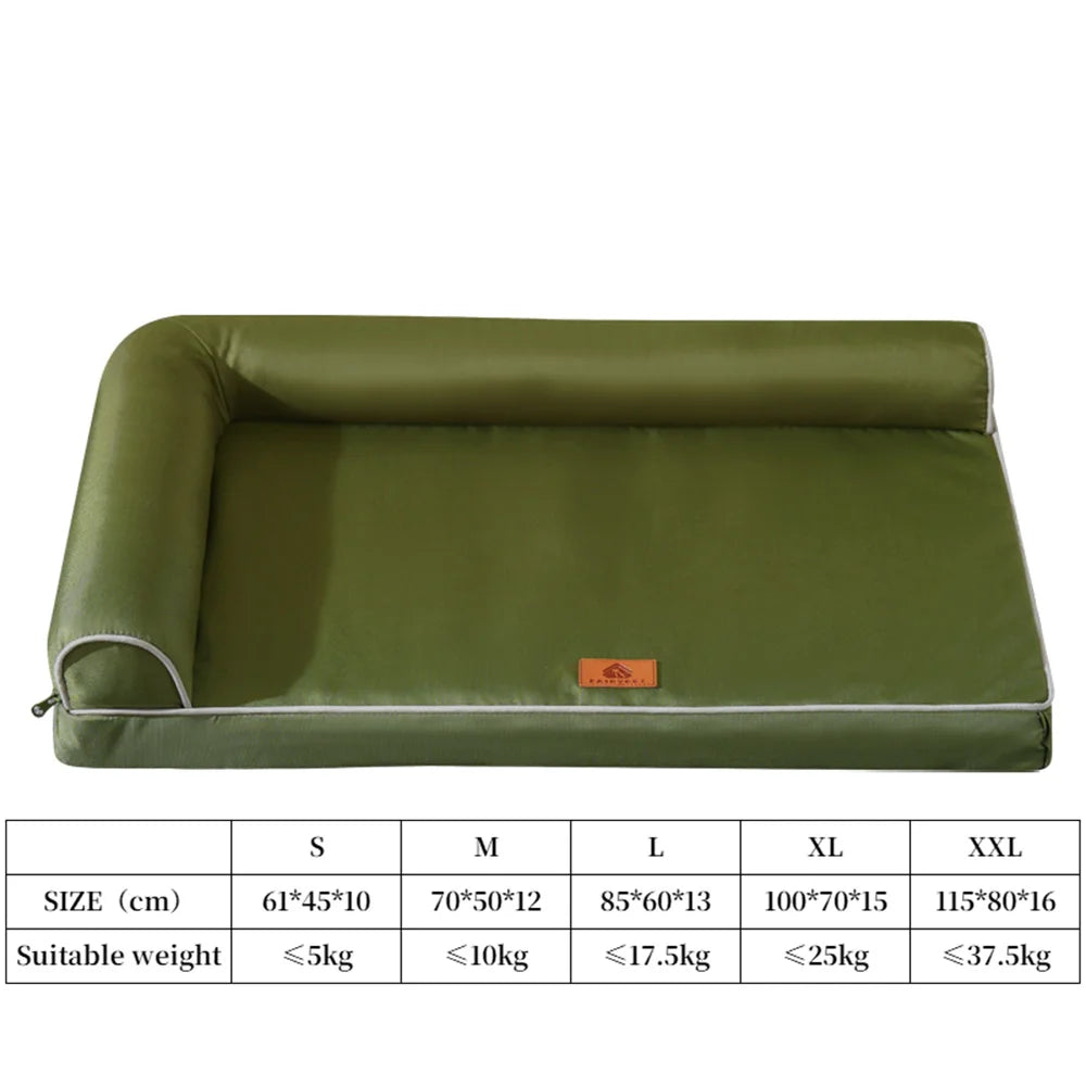 Chic & Durable Dog Bed – Waterproof, Washable, Anti-Slip