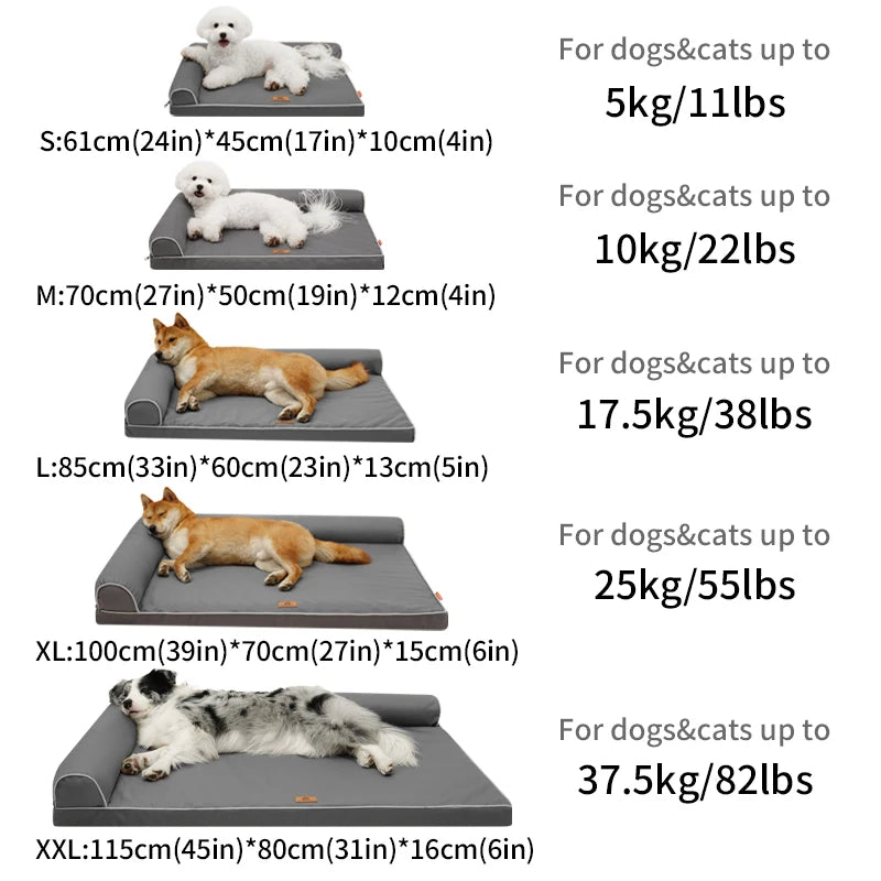 Chic & Durable Dog Bed – Waterproof, Washable, Anti-Slip